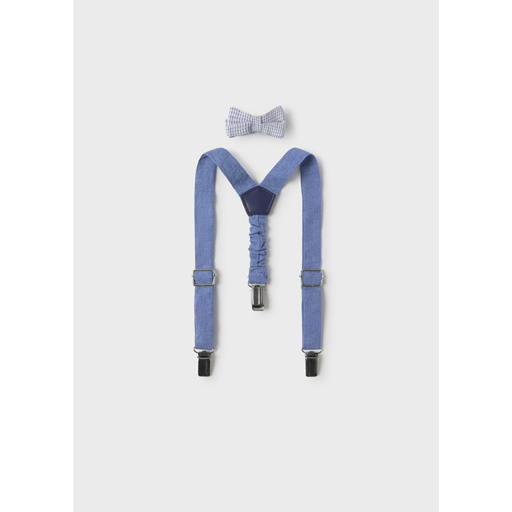Mayoral Mayoral suspenders and bowtie set Capri blue - 26 10161B