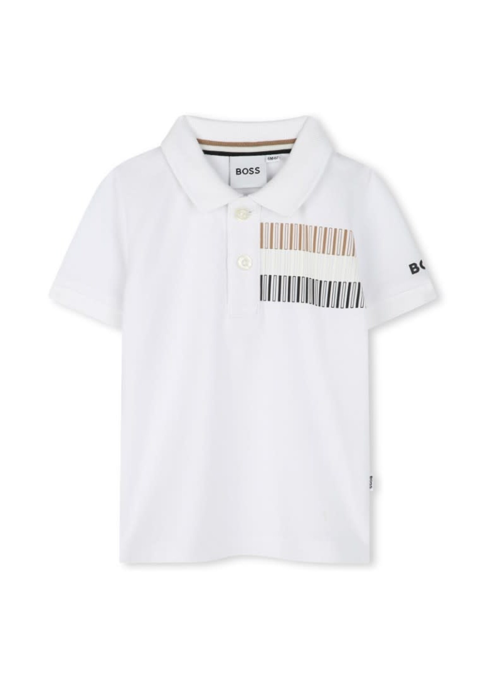 Boss Boss POLO MET KORTE MOUWEN J52100 WIT