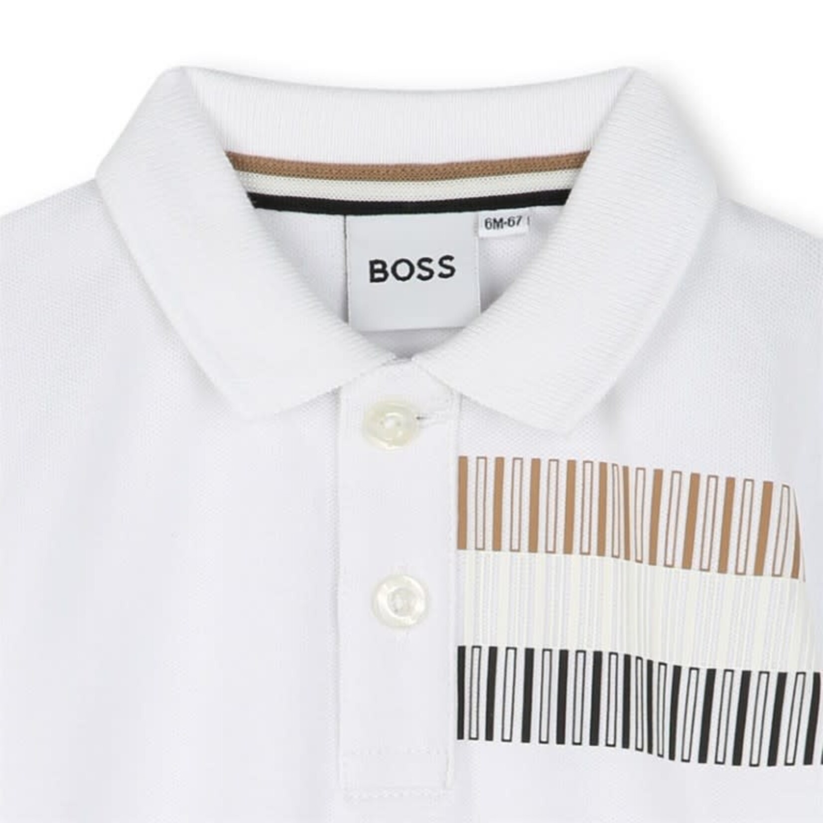 Boss Boss POLO MET KORTE MOUWEN J52100 WIT