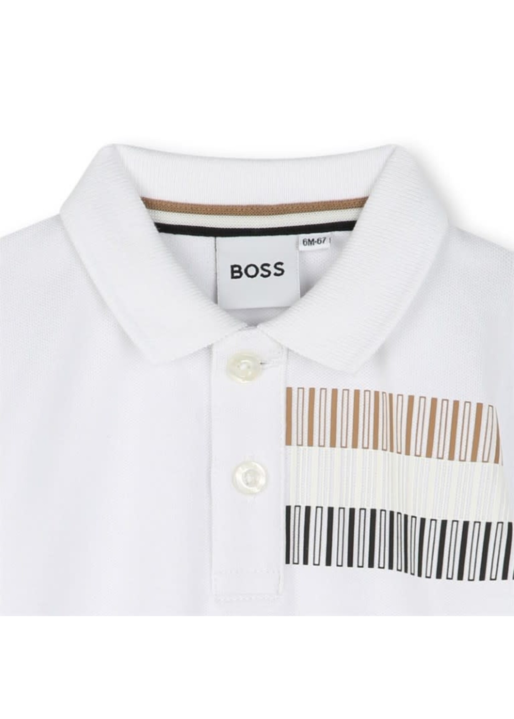 Boss Boss POLO MET KORTE MOUWEN J52100 WIT