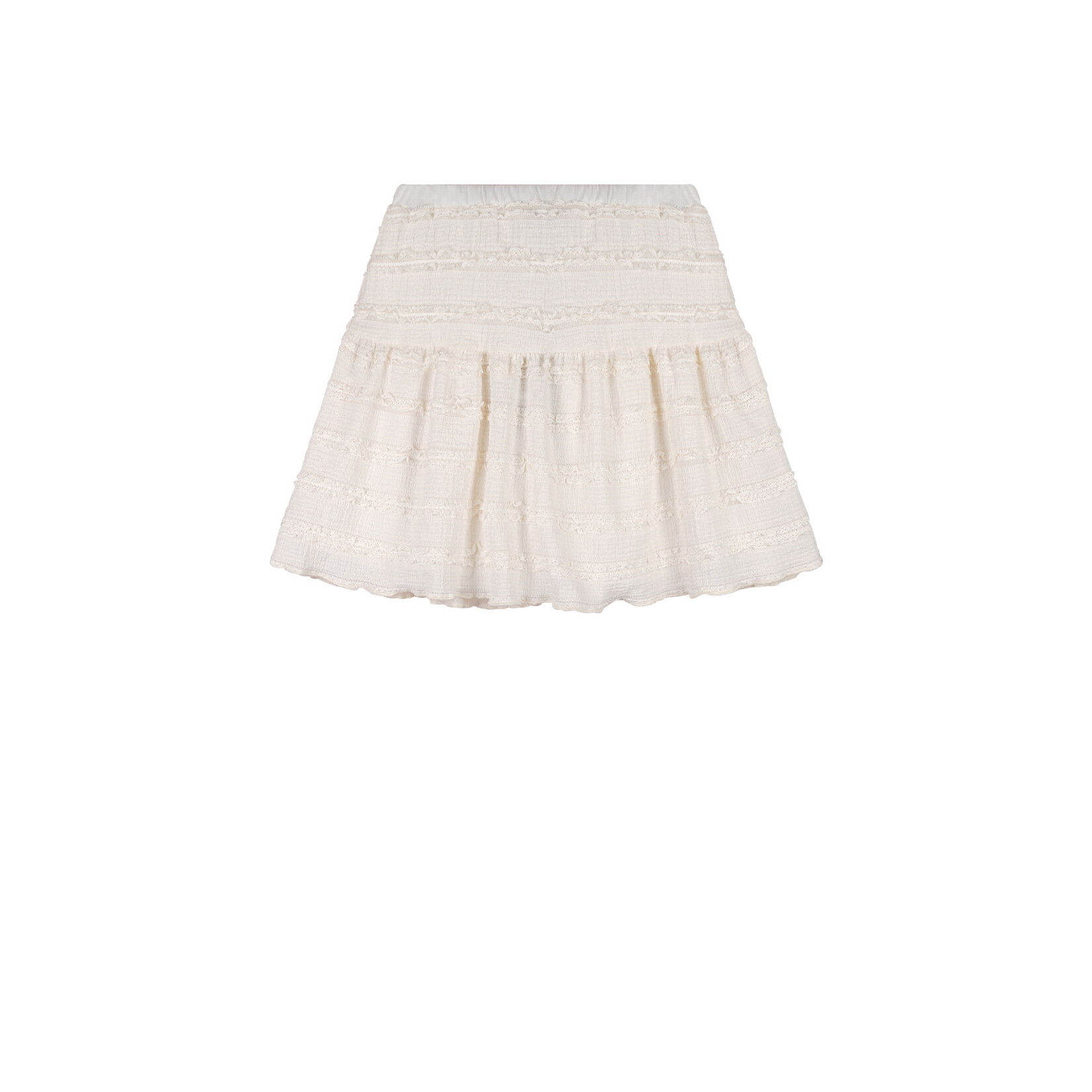 Nobell Nobell Nika ruffled skirt Q502-3700 Pearled Ivory
