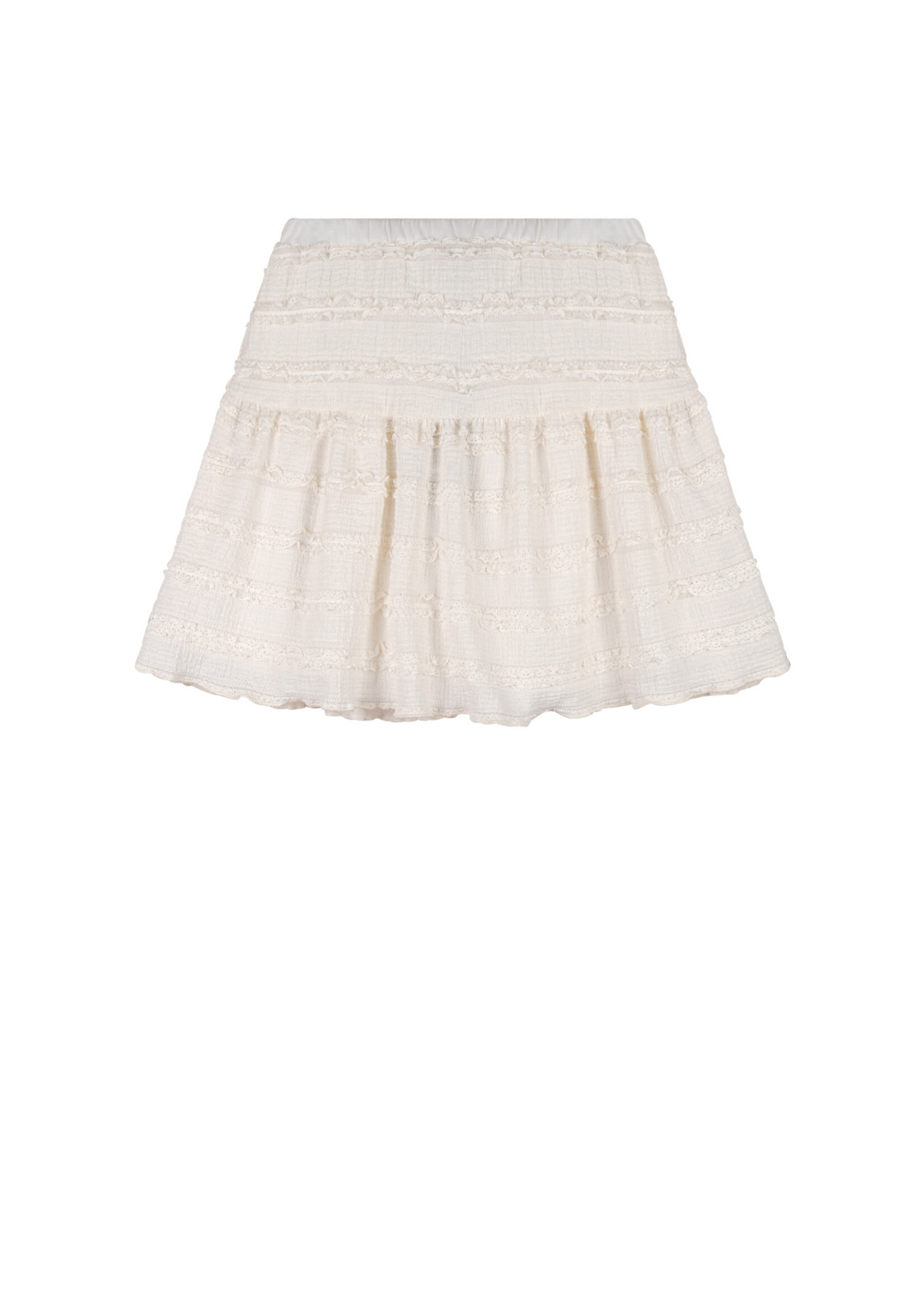 Nobell Nobell Nika ruffled skirt Q502-3700 Pearled Ivory