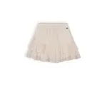 Nobell Nobell Naia Short Skirt Embroidered Chiffon Q402-3704 Pearled Ivory