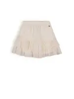Nobell Nobell Naia Short Skirt Embroidered Chiffon Q402-3704 Pearled Ivory
