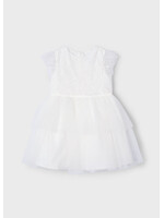 Mayoral Mayoral Tulle sequin dress Natural - 25 03914