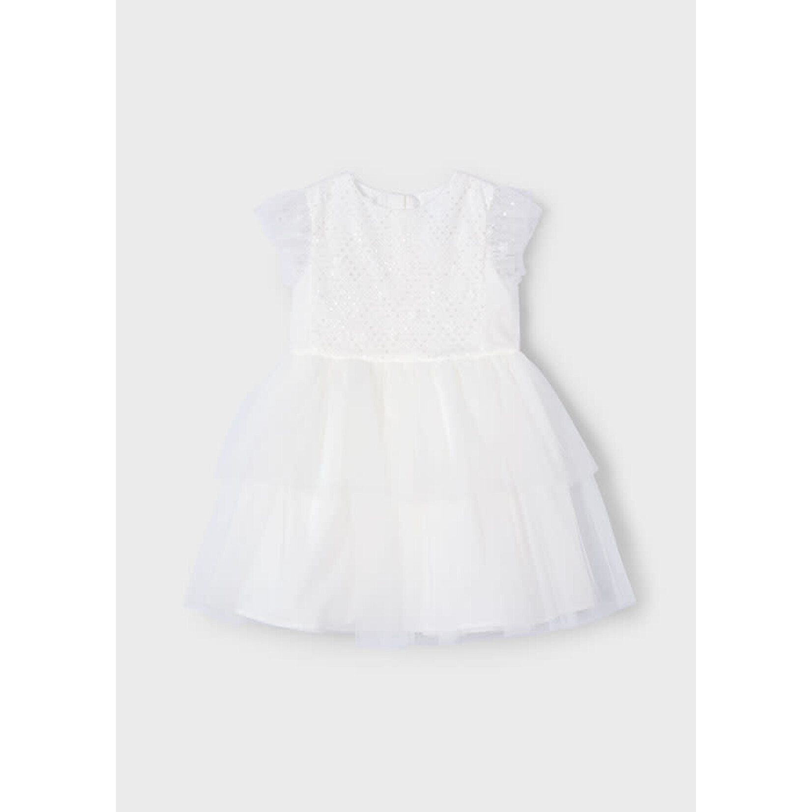 Mayoral Mayoral Tulle sequin dress Natural - 25 03914