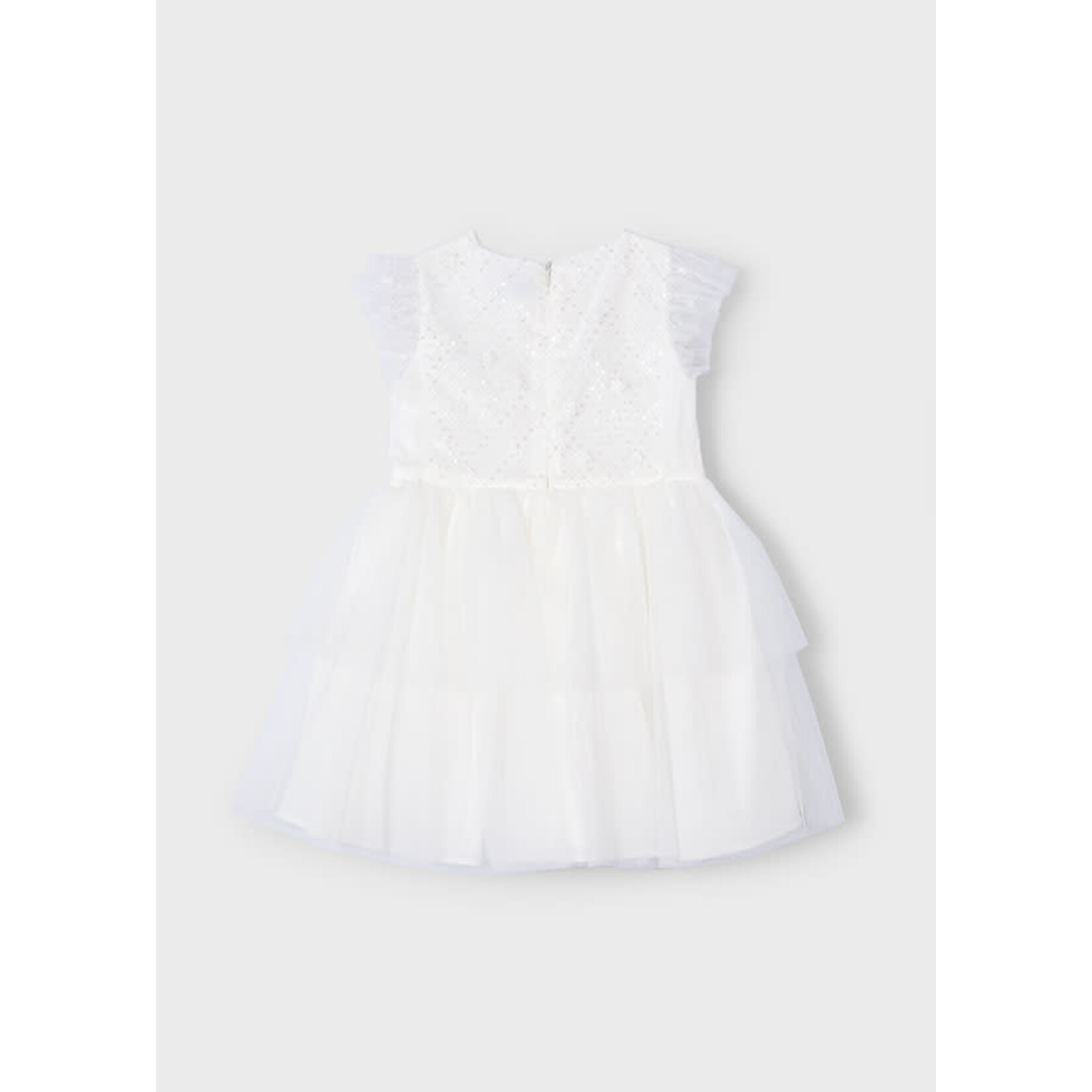Mayoral Mayoral Tulle sequin dress Natural - 25 03914