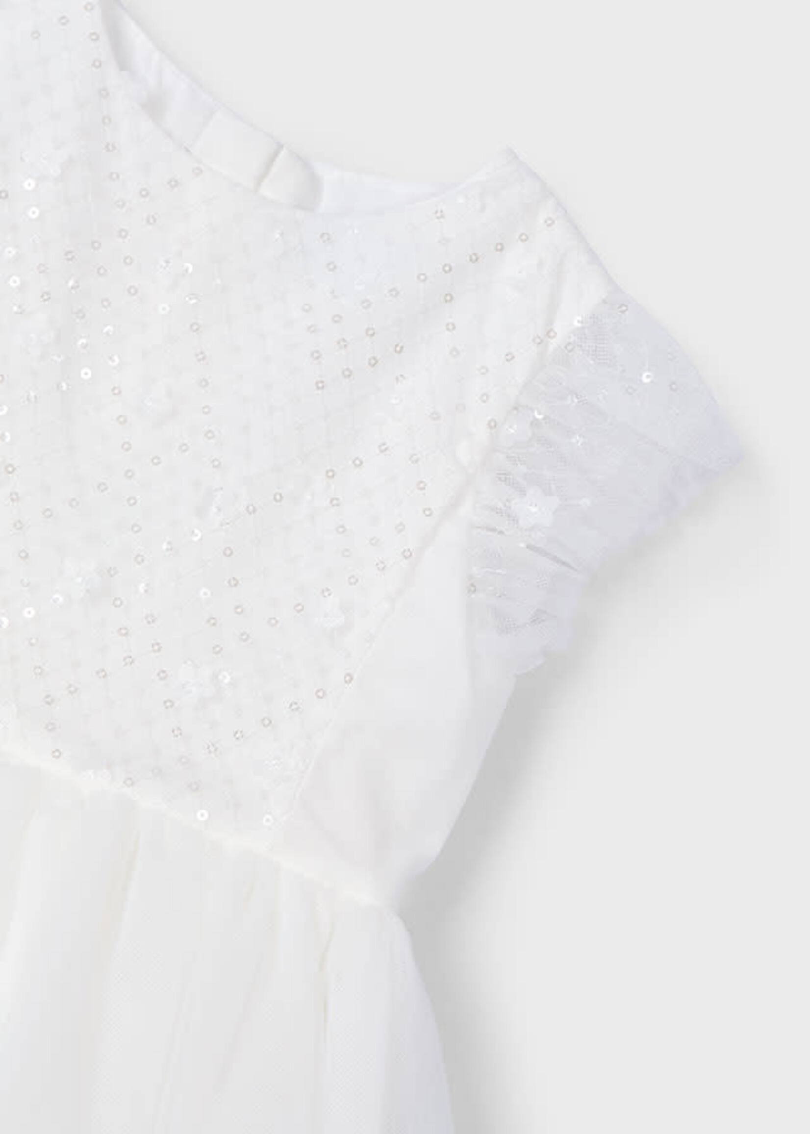 Mayoral Mayoral Tulle sequin dress Natural - 25 03914