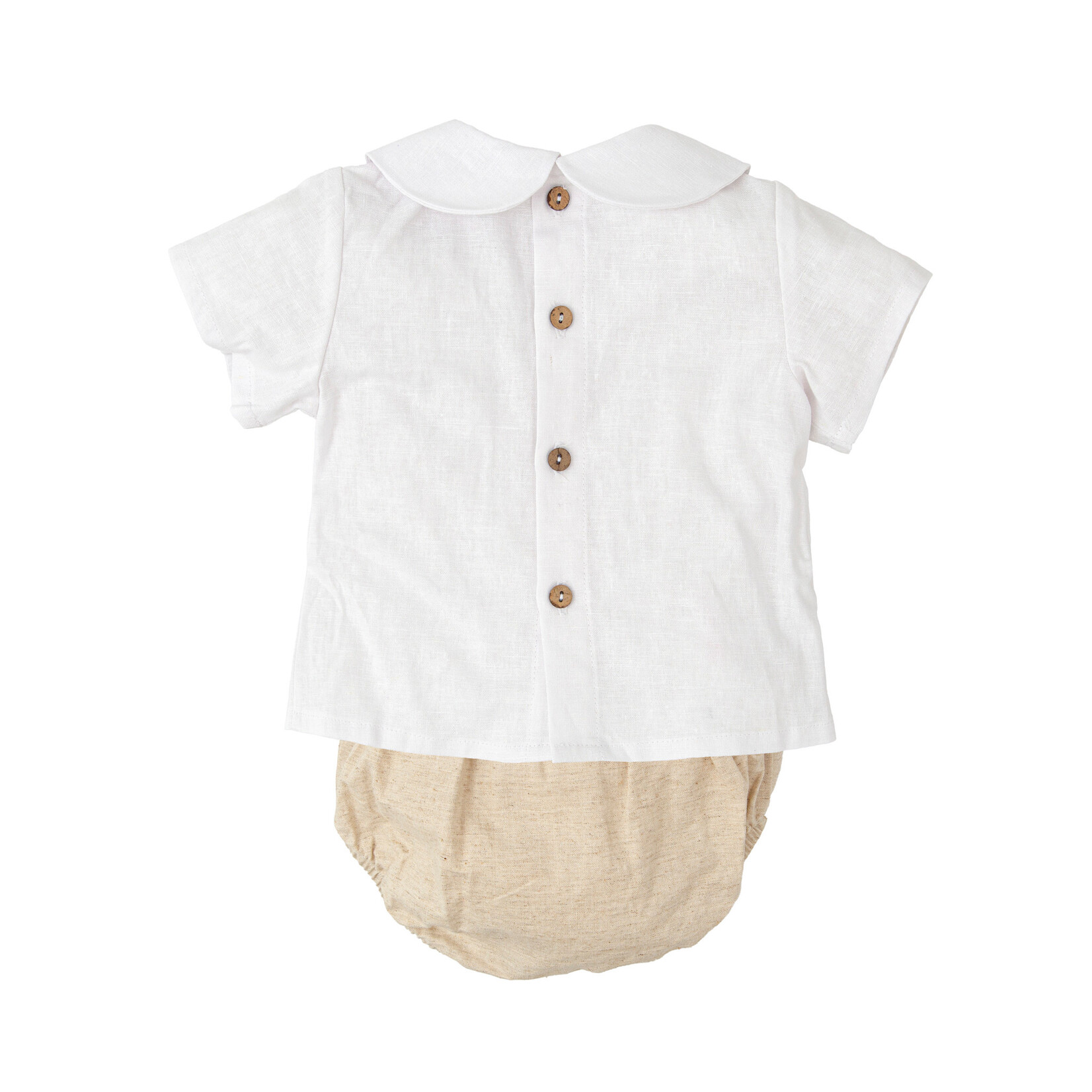 Babidu Babidu WOVEN SHIRT+SHORTS 55%LINEN,45%COTTON FOR BOYS UNIQUE-40407