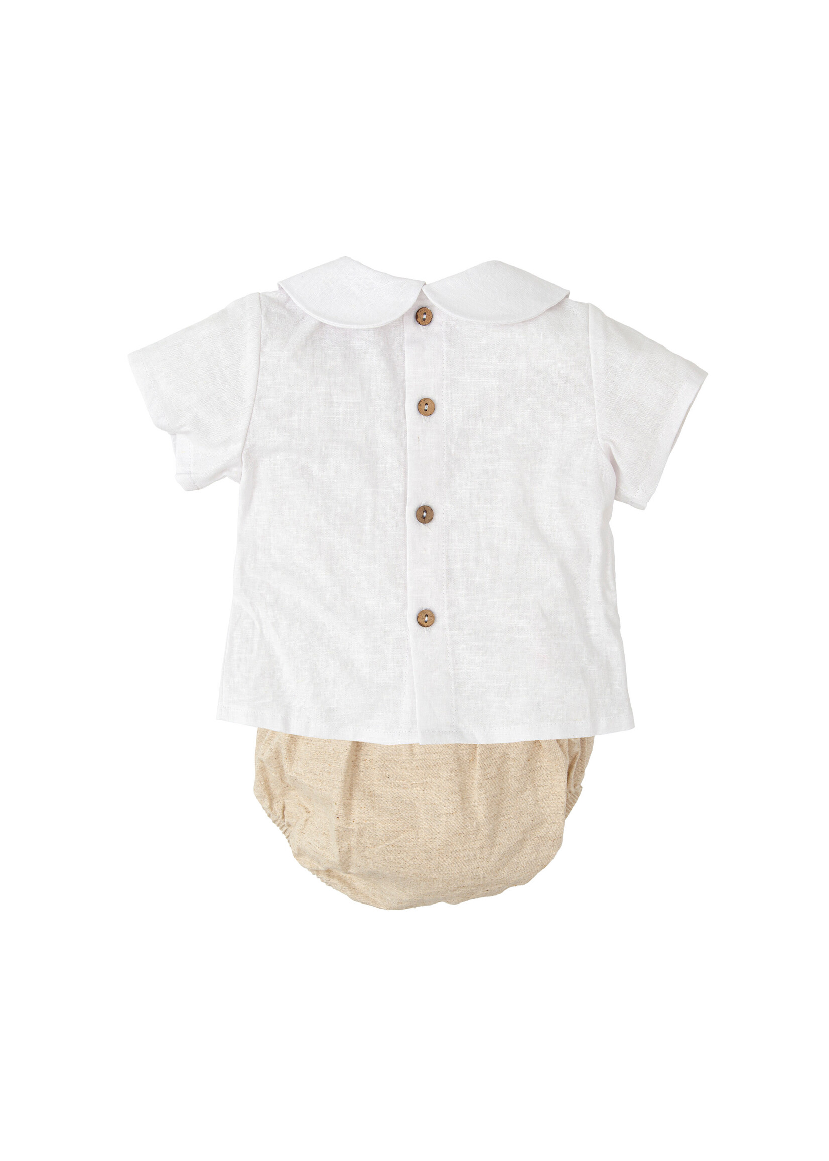 Babidu Babidu WOVEN SHIRT+SHORTS 55%LINEN,45%COTTON FOR BOYS UNIQUE-40407