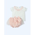 Mac Ilusion Mac Ilusion Blusita voile cuello tul bordado y Culotte lazo con tul GEORGEOUS Nude B