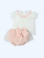 Mac Ilusion Mac Ilusion Blusita voile cuello tul bordado y Culotte lazo con tul GEORGEOUS Nude B