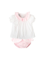 Babidu Babidu GIRLS 100% COT, KNITTEDT-SHIRT+SHORTS PINK-41216