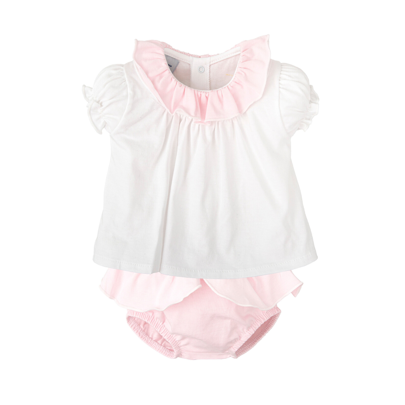 Babidu Babidu GIRLS 100% COT, KNITTEDT-SHIRT+SHORTS PINK-41216