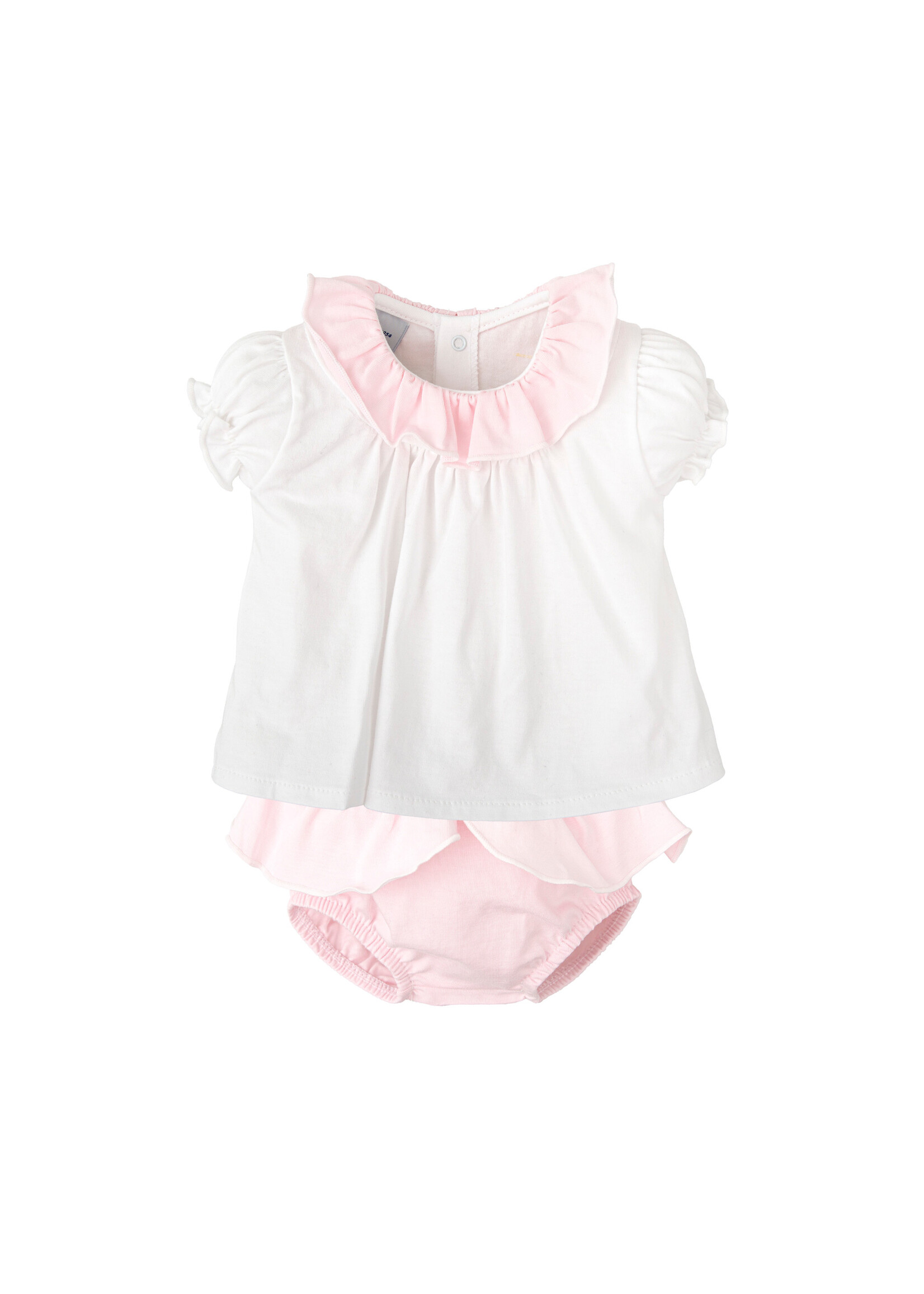 Babidu Babidu GIRLS 100% COT, KNITTEDT-SHIRT+SHORTS PINK-41216