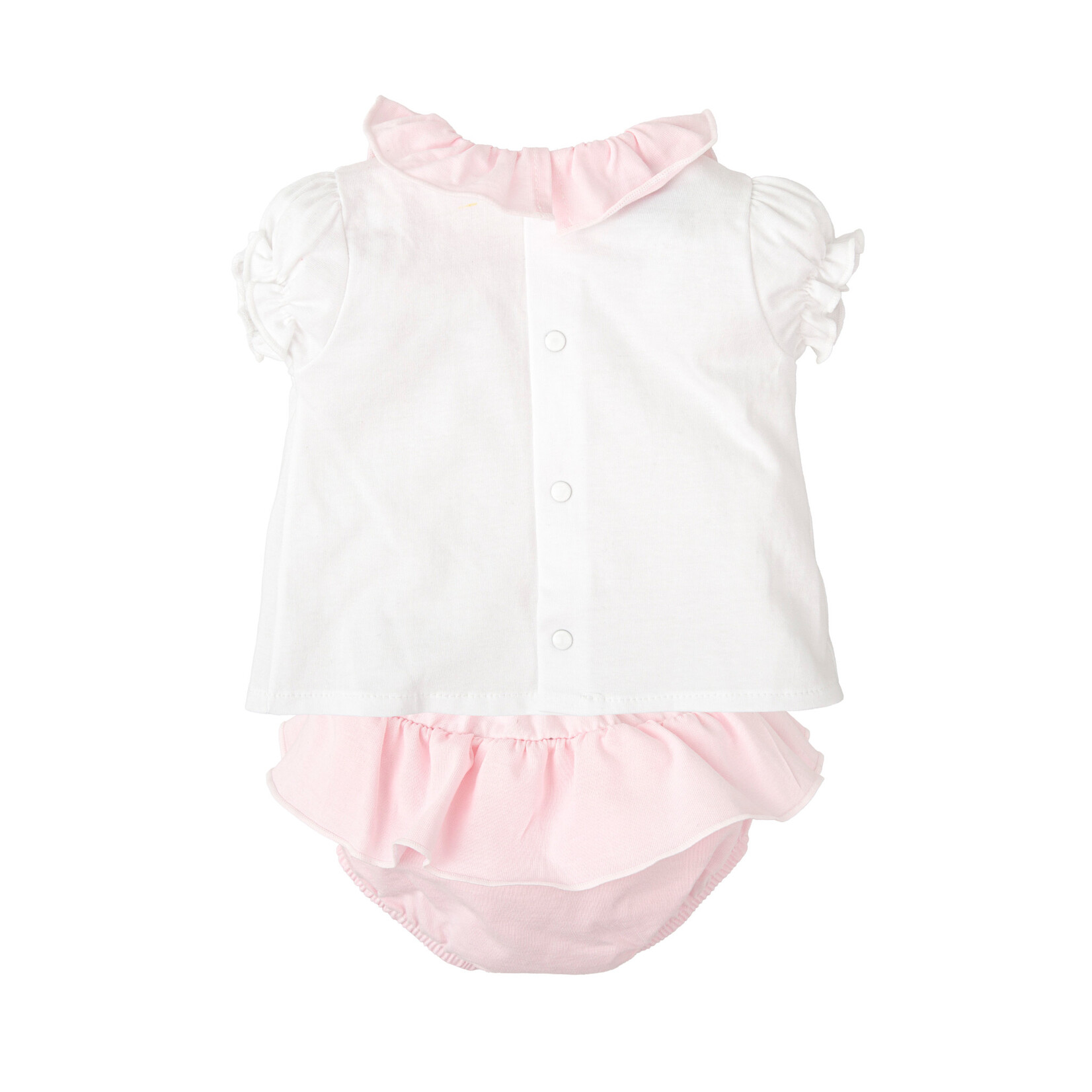 Babidu Babidu GIRLS 100% COT, KNITTEDT-SHIRT+SHORTS PINK-41216