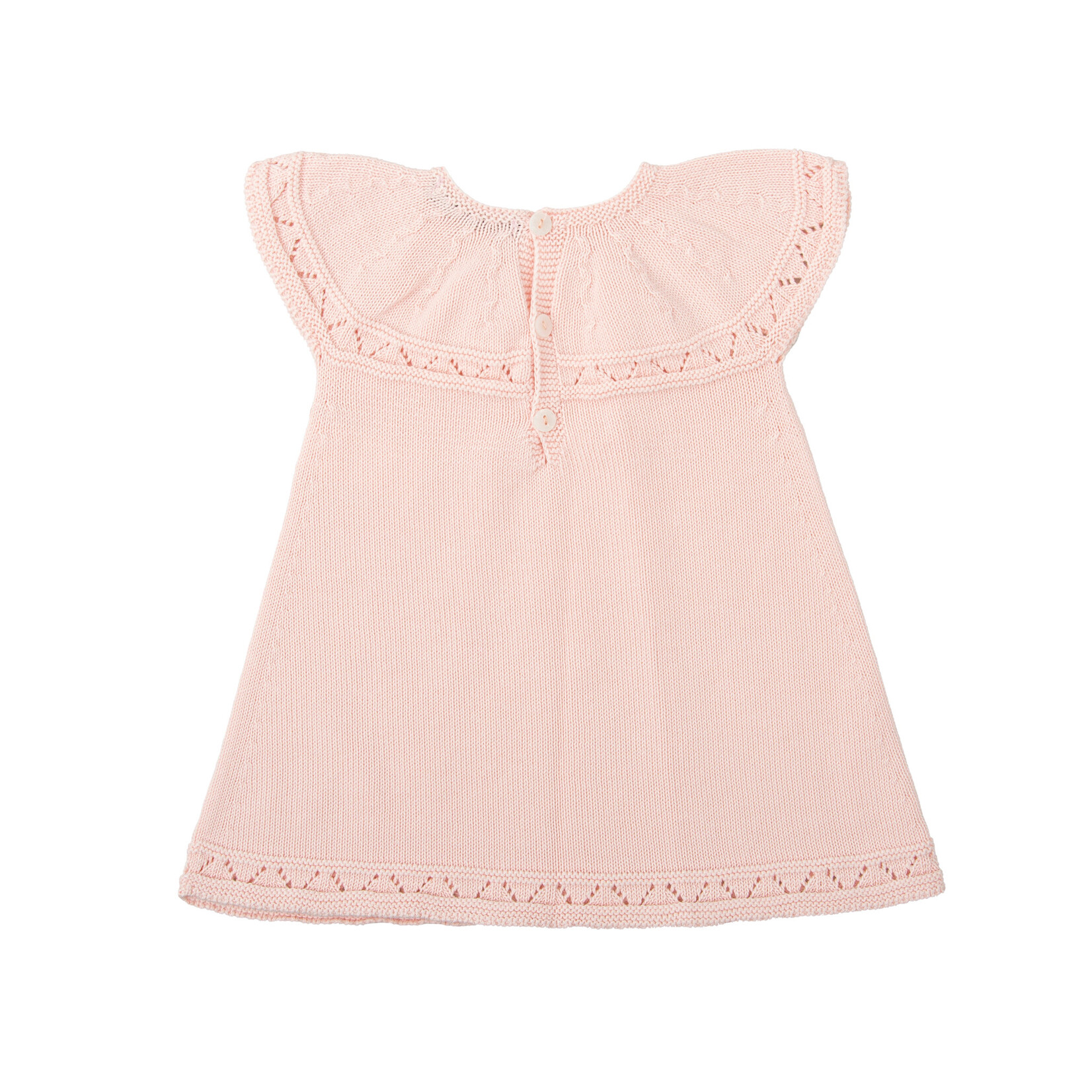 Babidu Babidu GIRLS KNITTED 100% COTTON DRESS PINK-90316