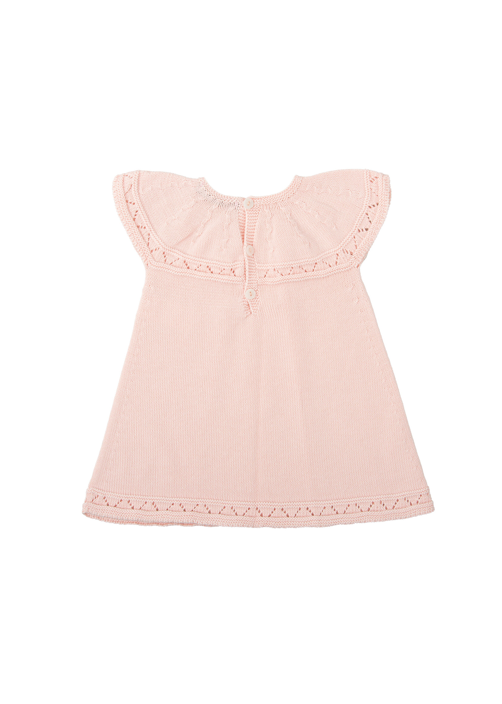 Babidu Babidu GIRLS KNITTED 100% COTTON DRESS PINK-90316