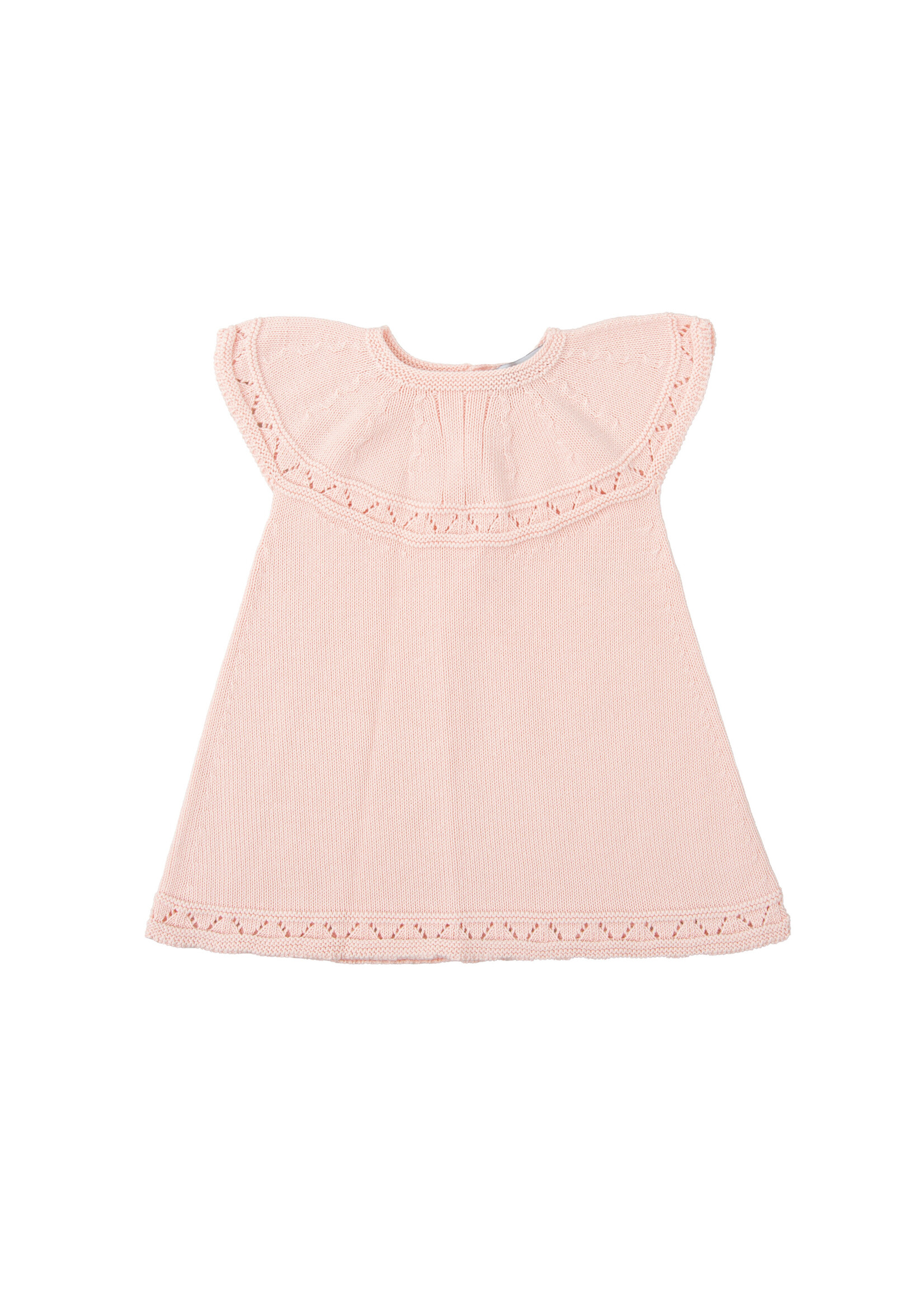 Babidu Babidu GIRLS KNITTED 100% COTTON DRESS PINK-90316