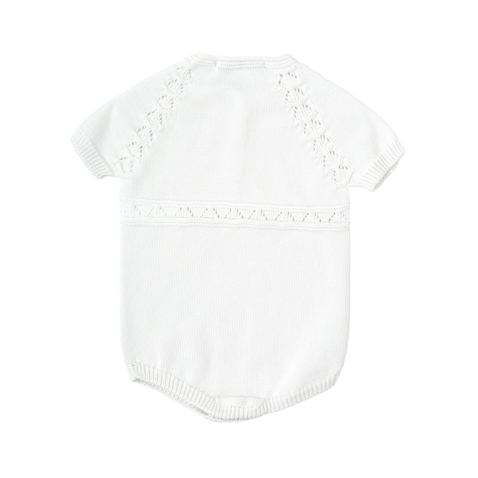 Babidu Babidu UNISEX 100% COTTON, KNITTED ROMPER WHITE-33316
