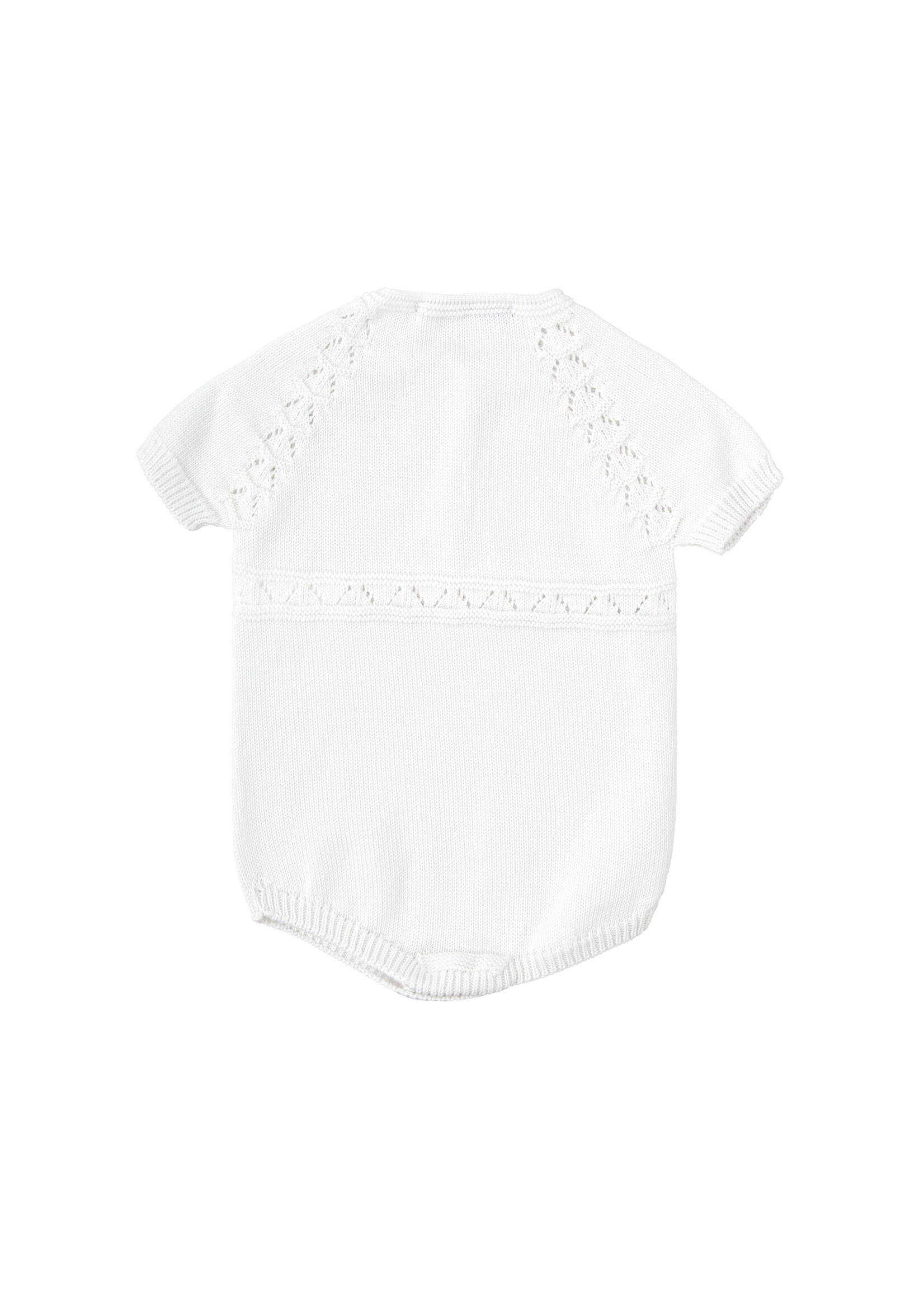 Babidu Babidu UNISEX 100% COTTON, KNITTED ROMPER WHITE-33316