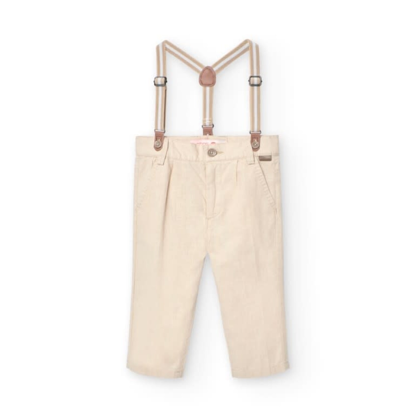 Boboli Boboli Linen trousers for baby -BCI saber 711021B