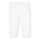 Boboli Boboli Stretch satin trousers for baby WHITE 716026B