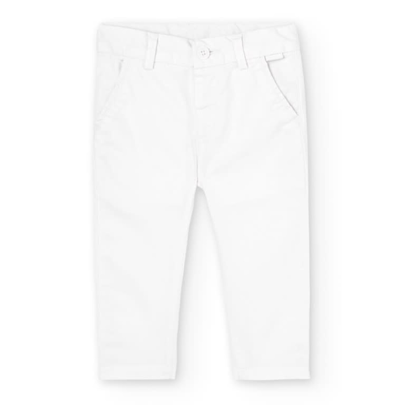 Boboli Boboli Stretch satin trousers for baby WHITE 716026B