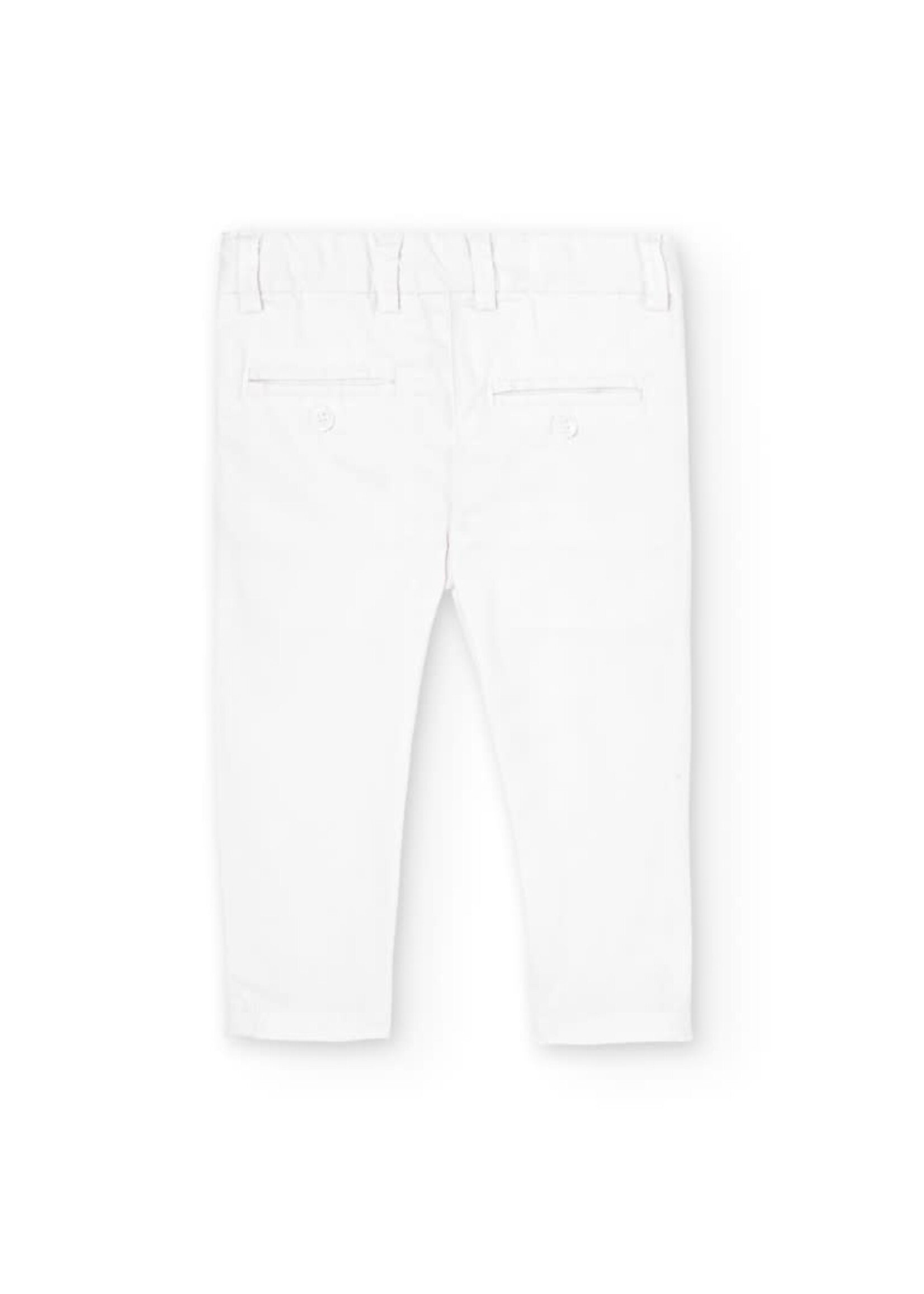 Boboli Boboli Stretch satin trousers for baby WHITE 716026B