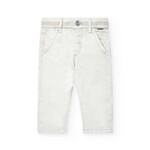 Boboli Boboli Stretch satin trousers for baby -BCI bone 711155B