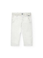 Boboli Boboli Stretch satin trousers for baby -BCI bone 711155B