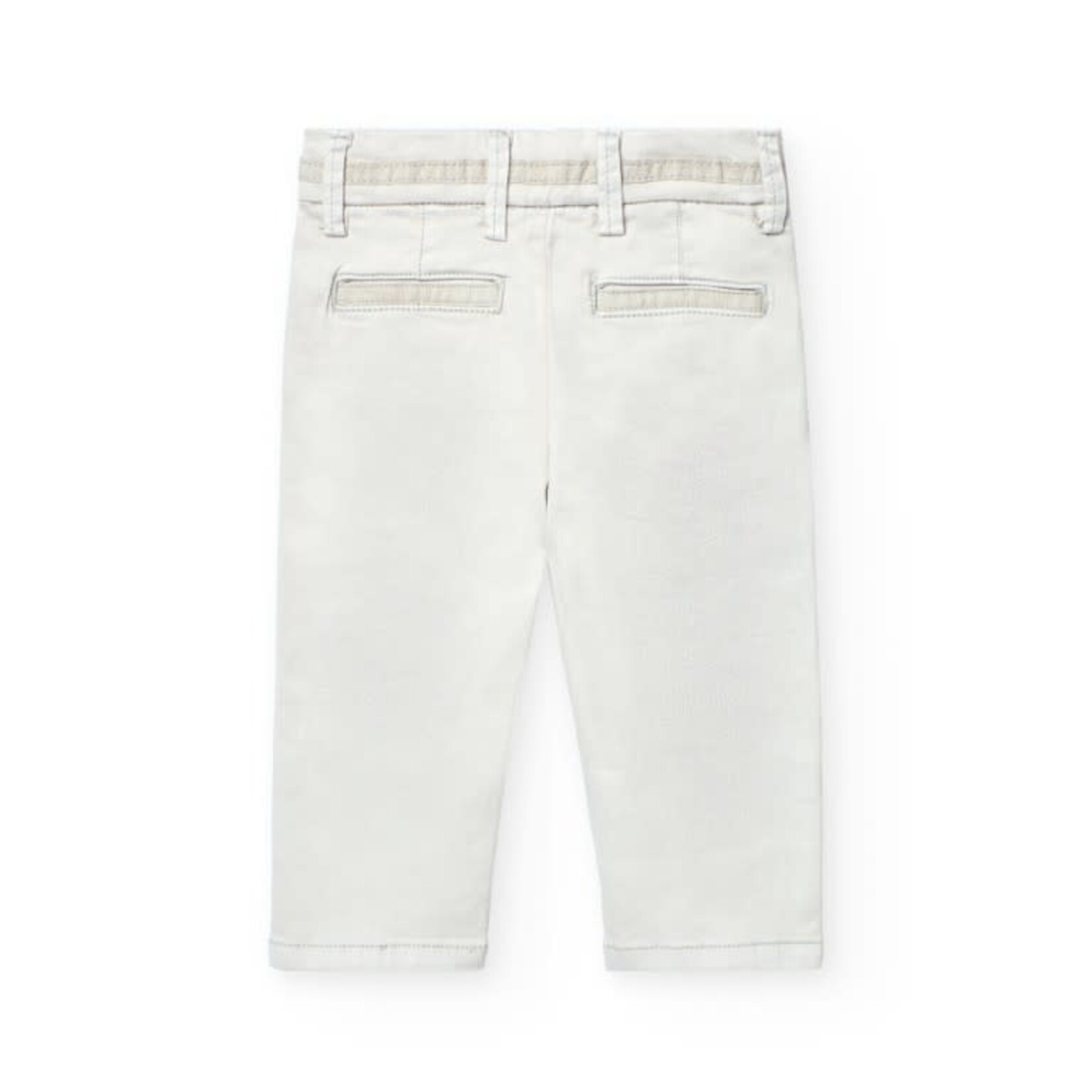 Boboli Boboli Stretch satin trousers for baby -BCI bone 711155B