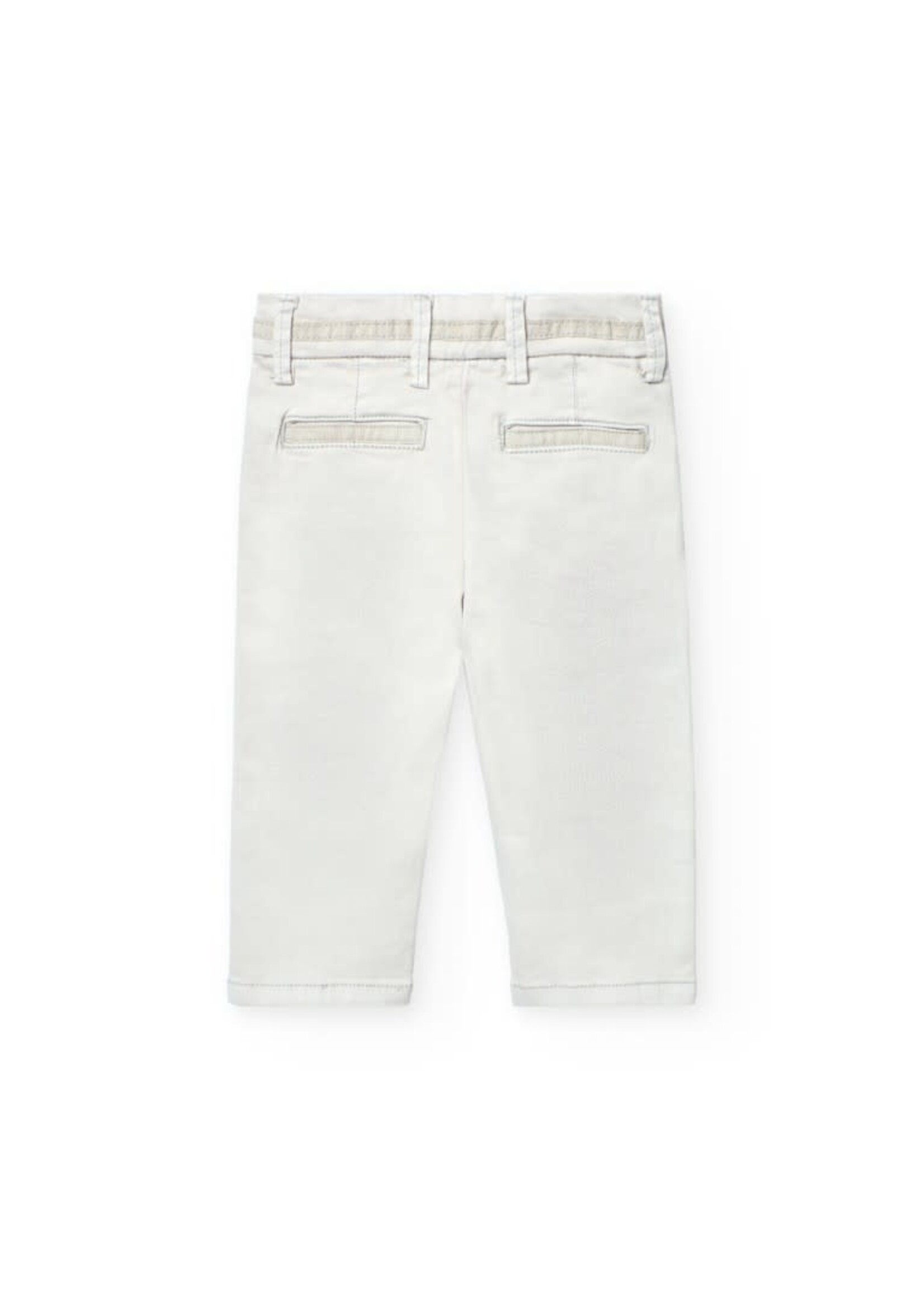 Boboli Boboli Stretch satin trousers for baby -BCI bone 711155B