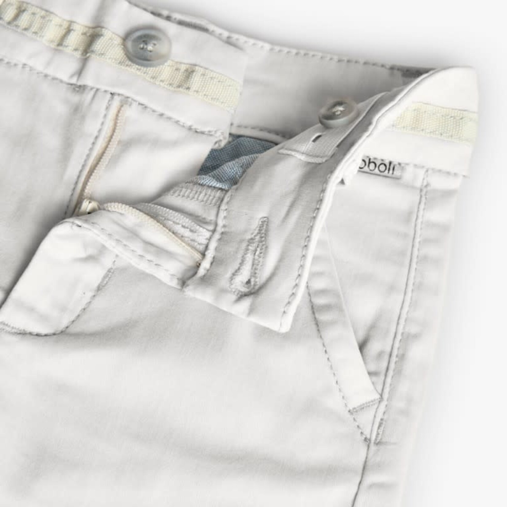 Boboli Boboli Stretch satin trousers for baby -BCI bone 711155B