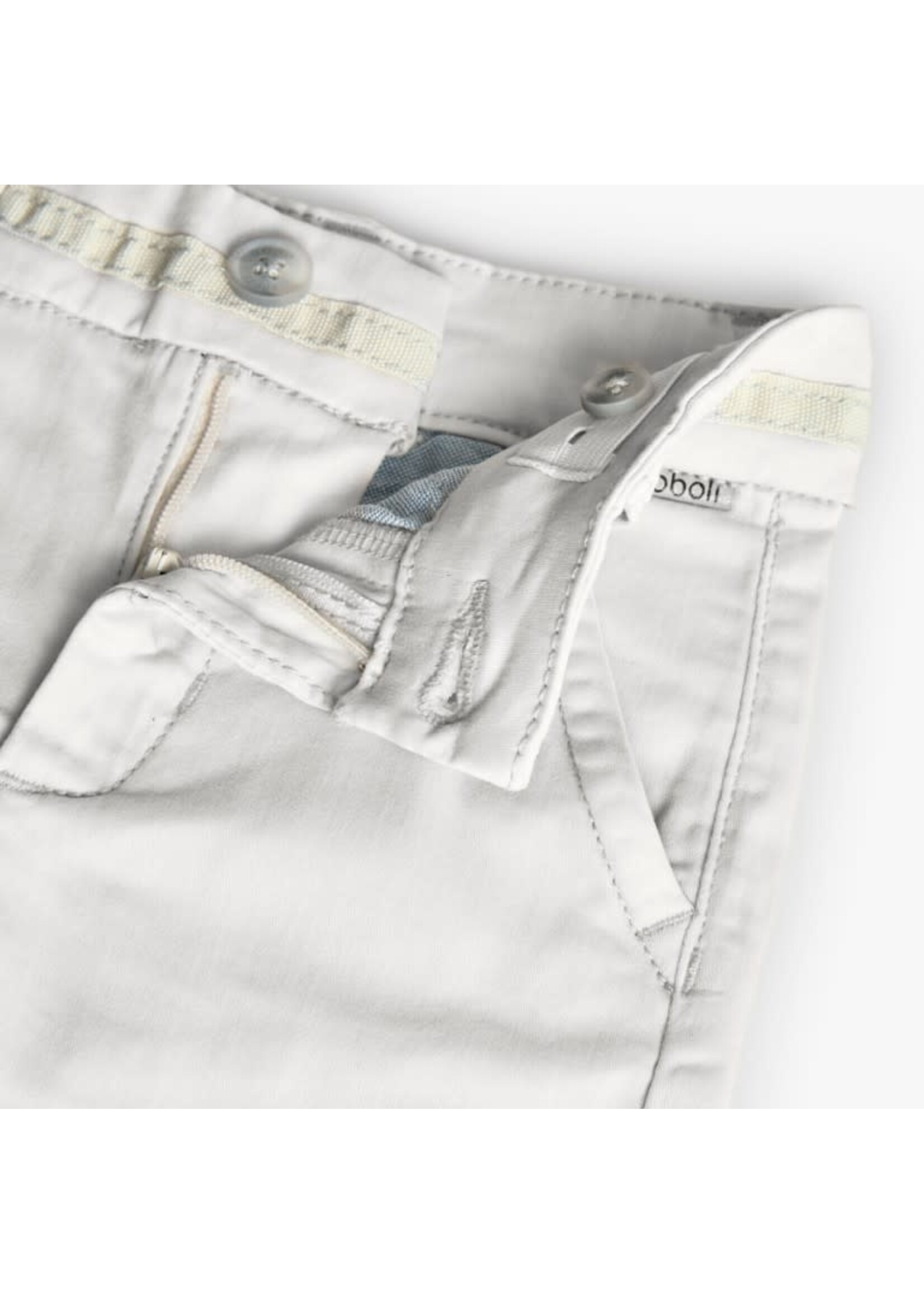 Boboli Boboli Stretch satin trousers for baby -BCI bone 711155B