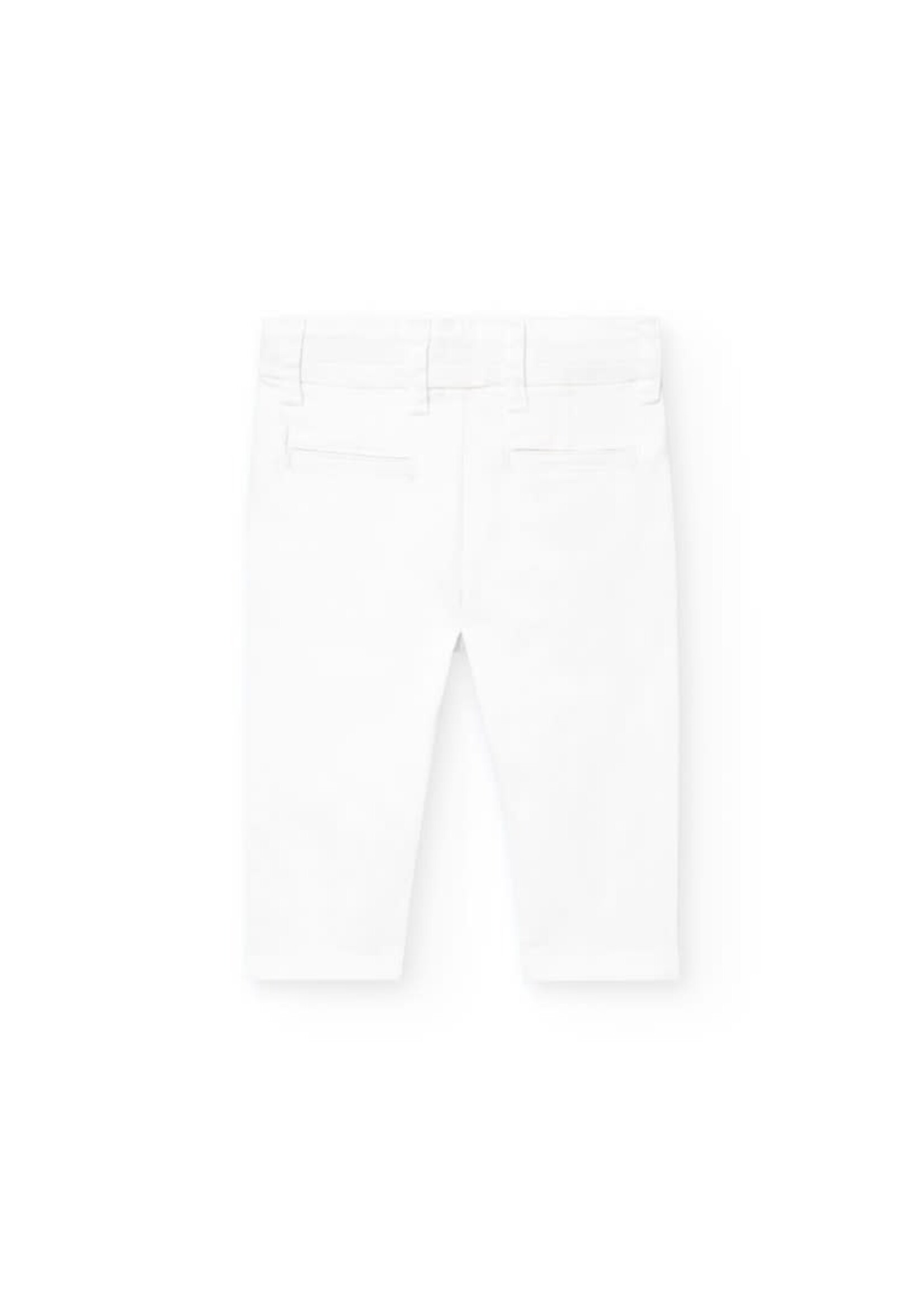 Boboli Boboli Stretch satin trousers for baby -BCI white 711155B