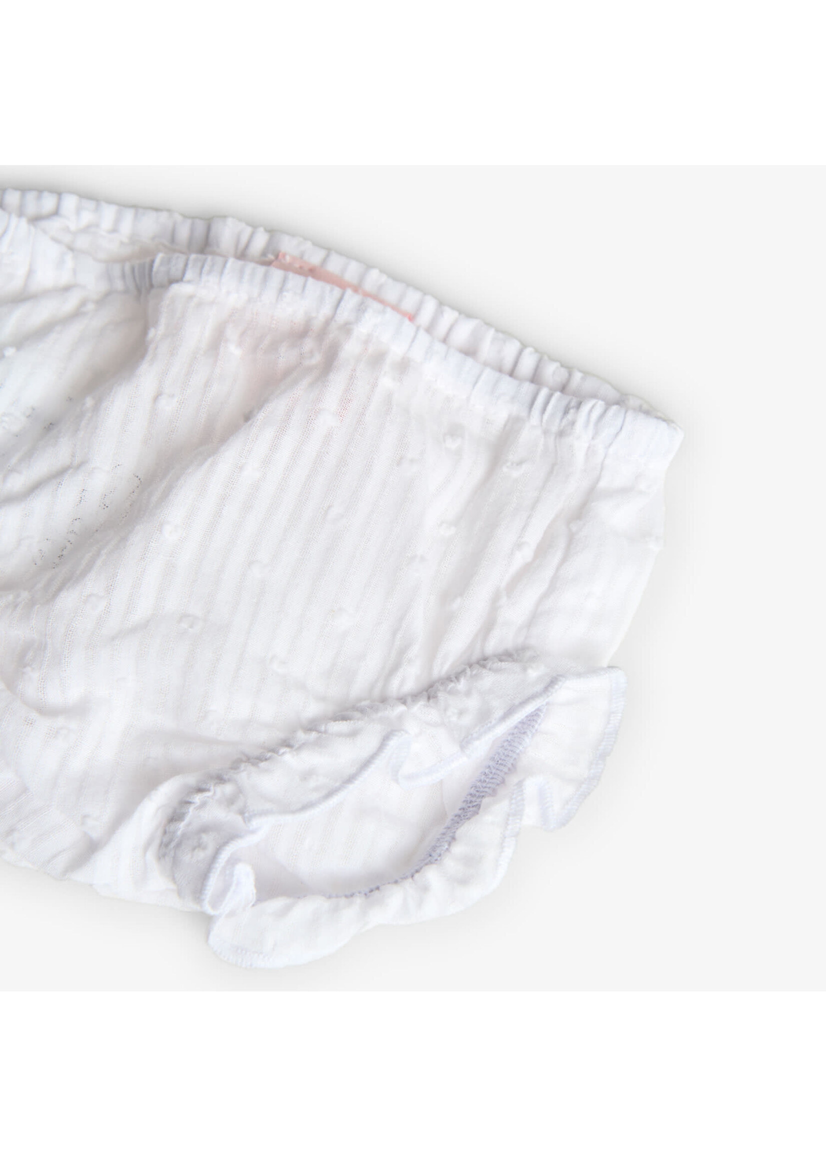 Boboli Boboli Voile dress combined for baby -BCI sand 741091B