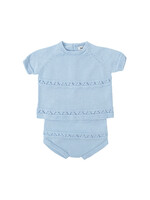 Babidu Babidu UNISEX 100% COTTON, KNITTED T-SHIRT+SHORTS BLUE-40316