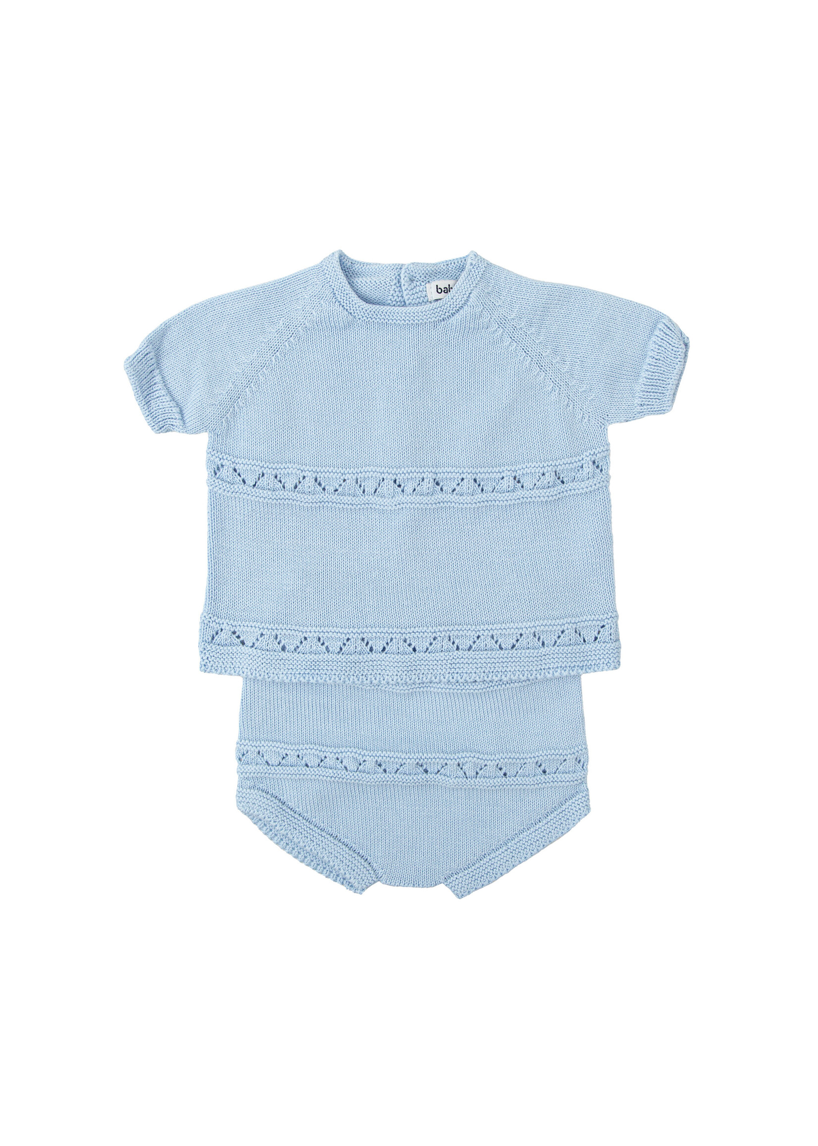 Babidu Babidu UNISEX 100% COTTON, KNITTED T-SHIRT+SHORTS BLUE-40316