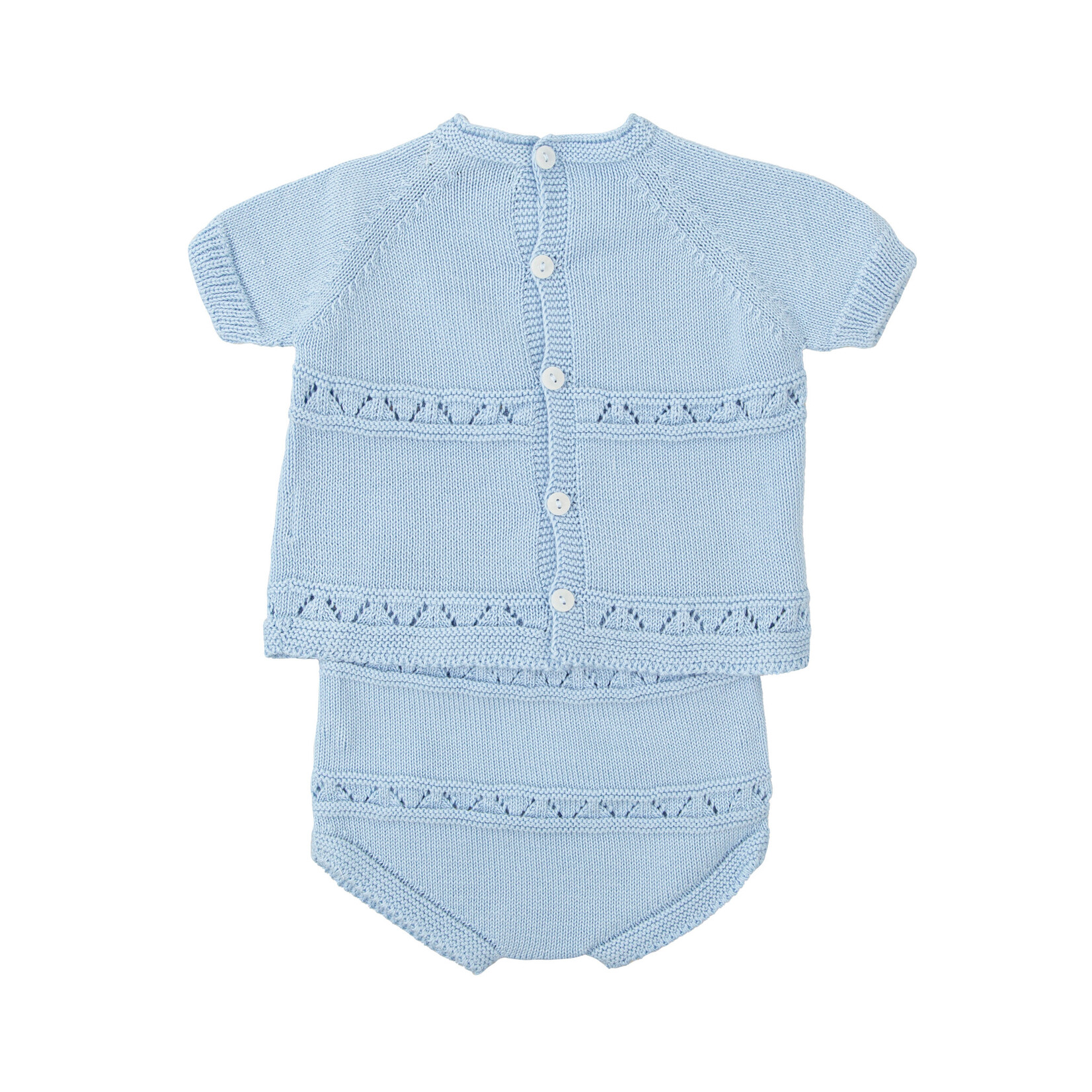 Babidu Babidu UNISEX 100% COTTON, KNITTED T-SHIRT+SHORTS BLUE-40316