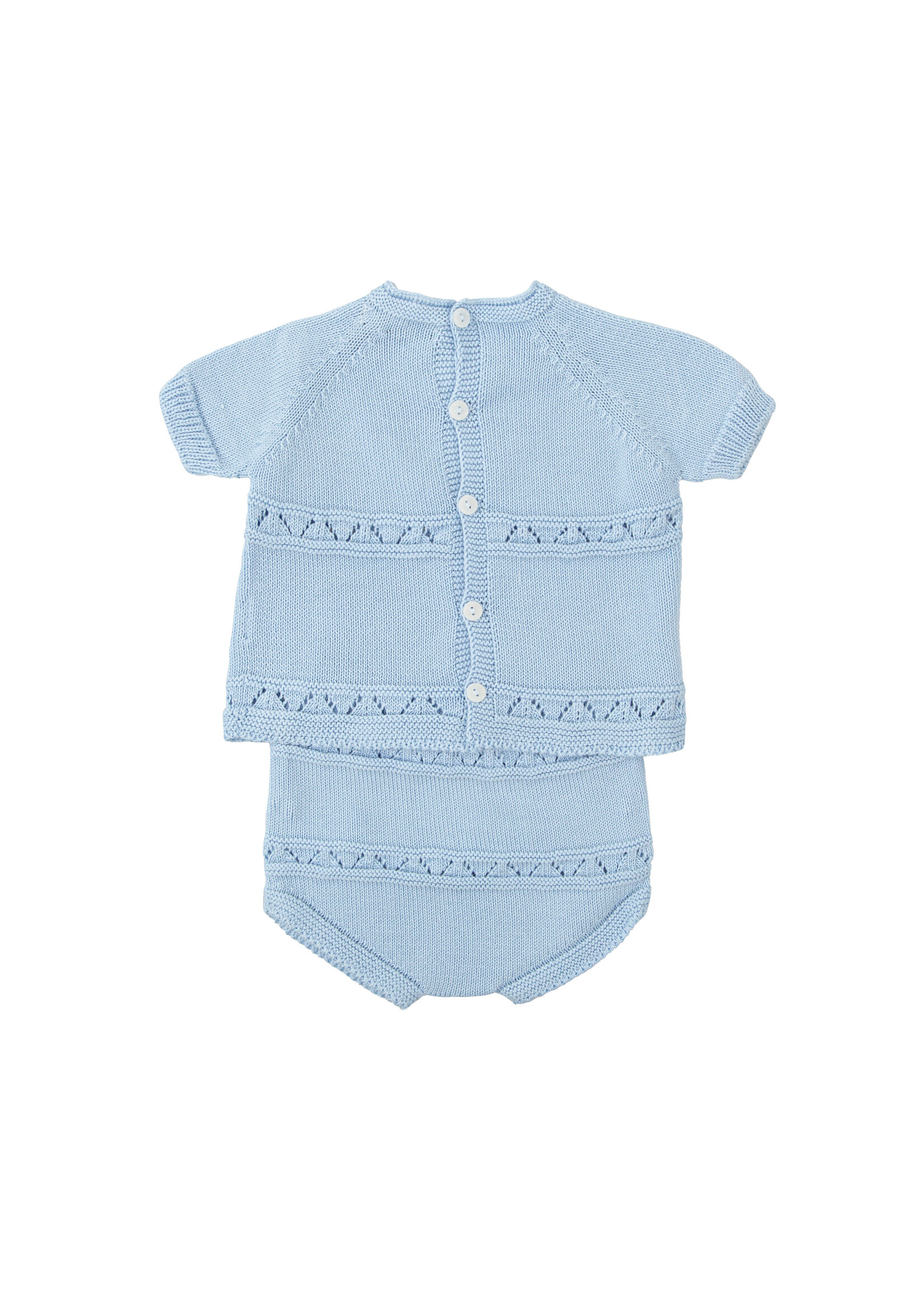 Babidu Babidu UNISEX 100% COTTON, KNITTED T-SHIRT+SHORTS BLUE-40316