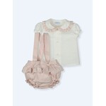 Mac Ilusion Mac Ilusion Blusita Lino cuello bordado y culotte tirantes tira bordada lazo CALA SALADA NaturalB