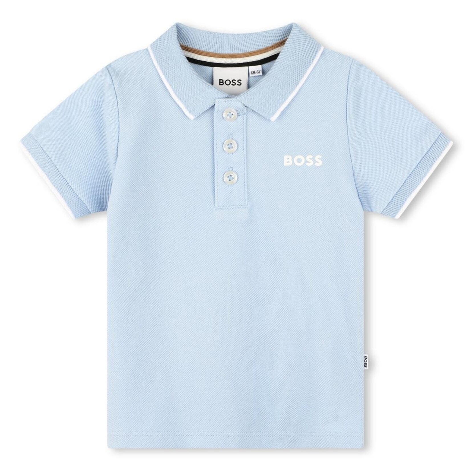 Boss Boss POLO MET KORTE MOUWEN J50593 LICHT BLAUW