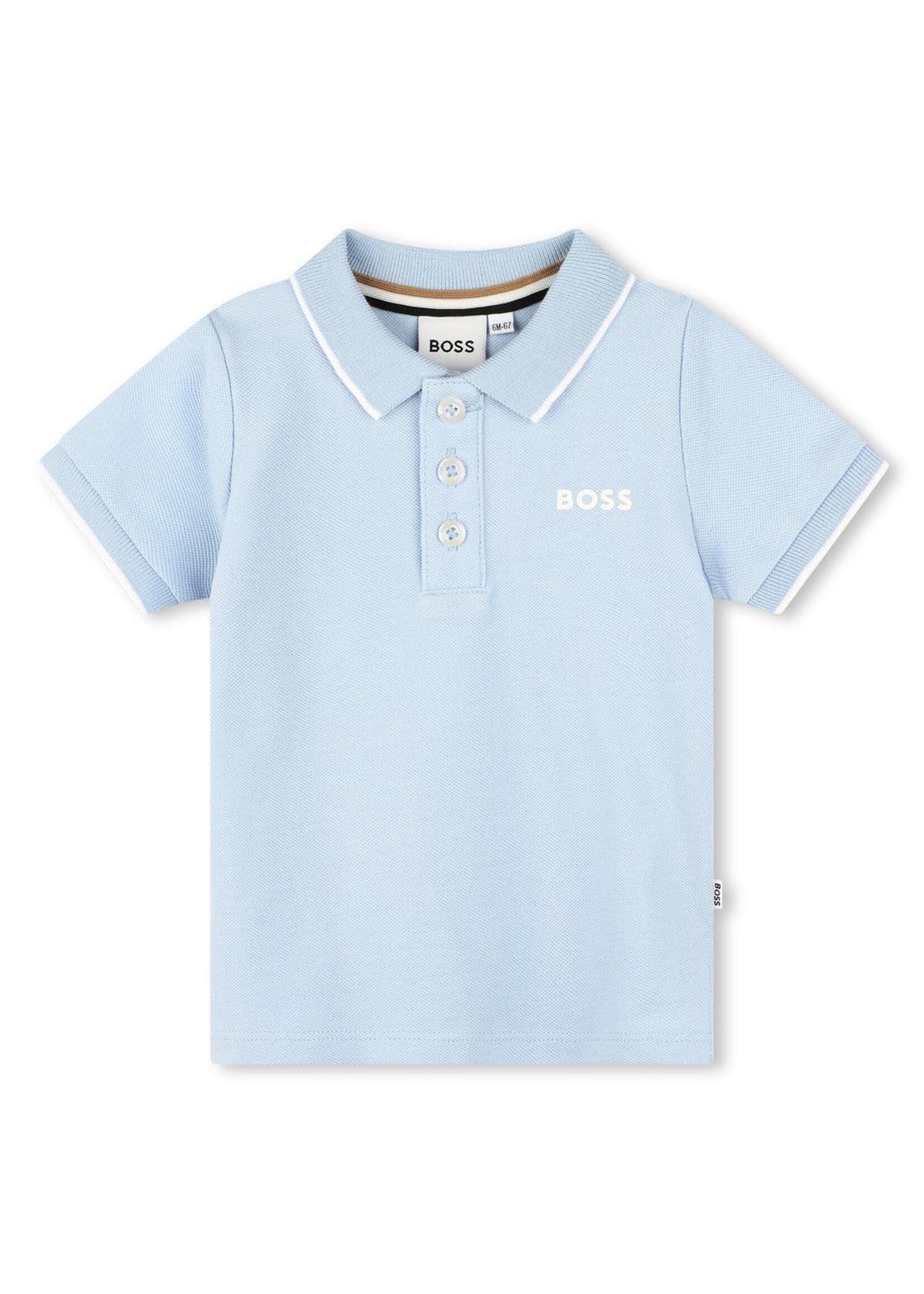 Boss Boss POLO MET KORTE MOUWEN J50593 LICHT BLAUW