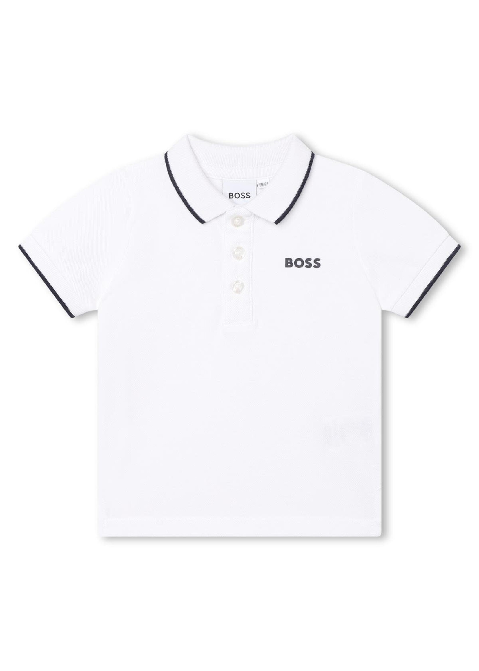 Boss Boss POLO MET KORTE MOUWEN J05P13 WIT