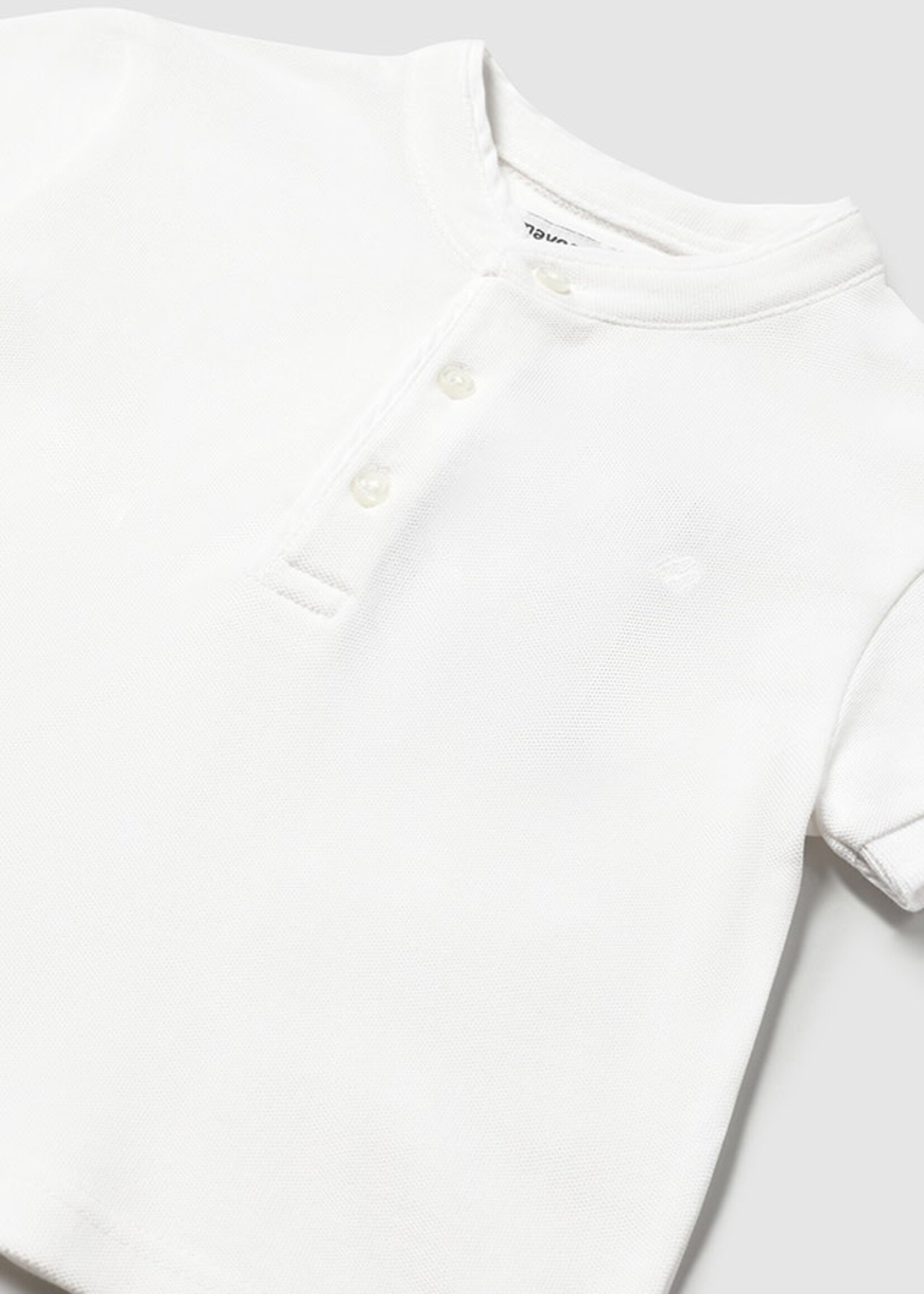 Mayoral Mayoral Polo s/s mao neck White - 25 01107