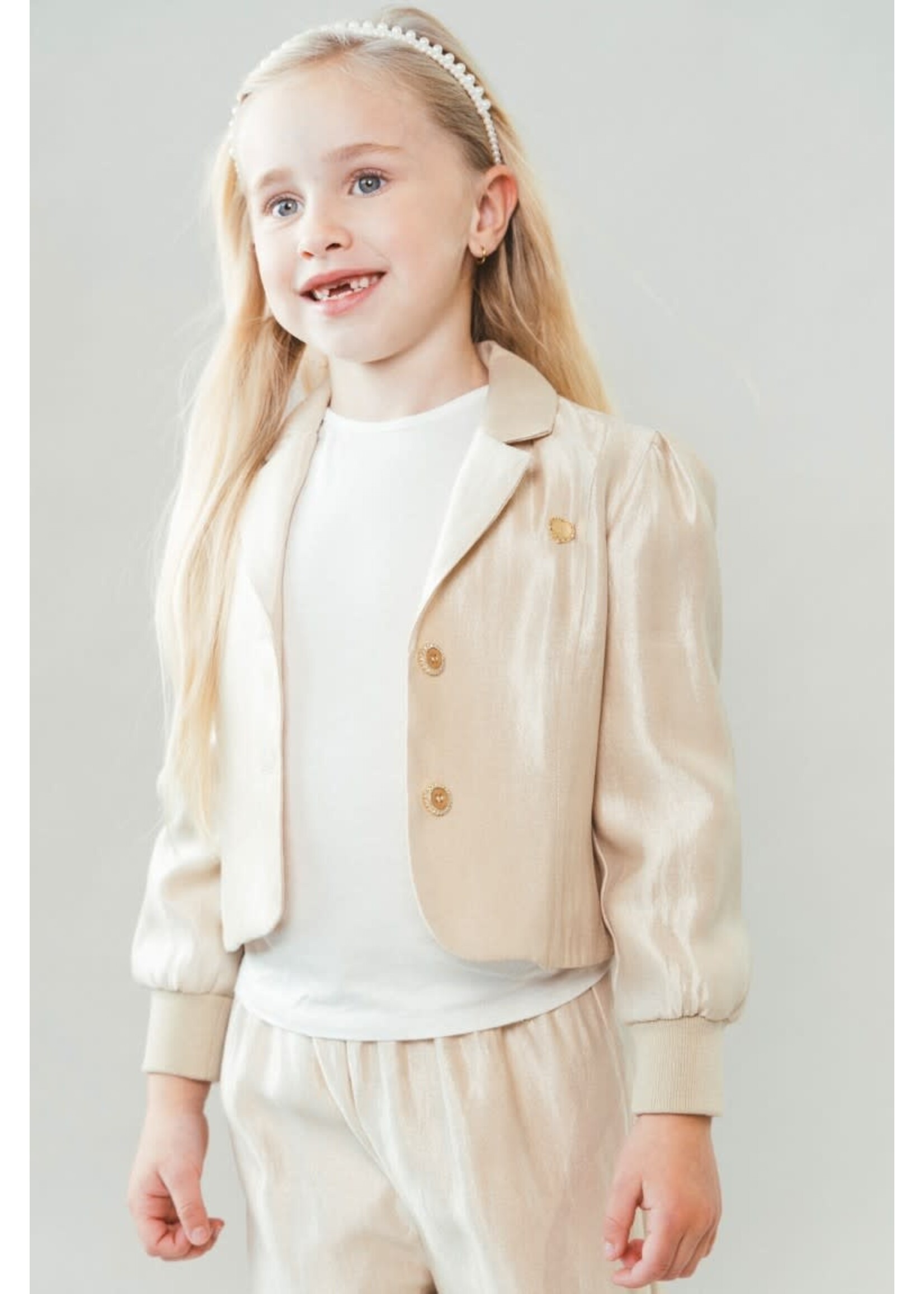 Le Chic Le Chic NOLLY foil T-shirt C511-5412 Golden Glow