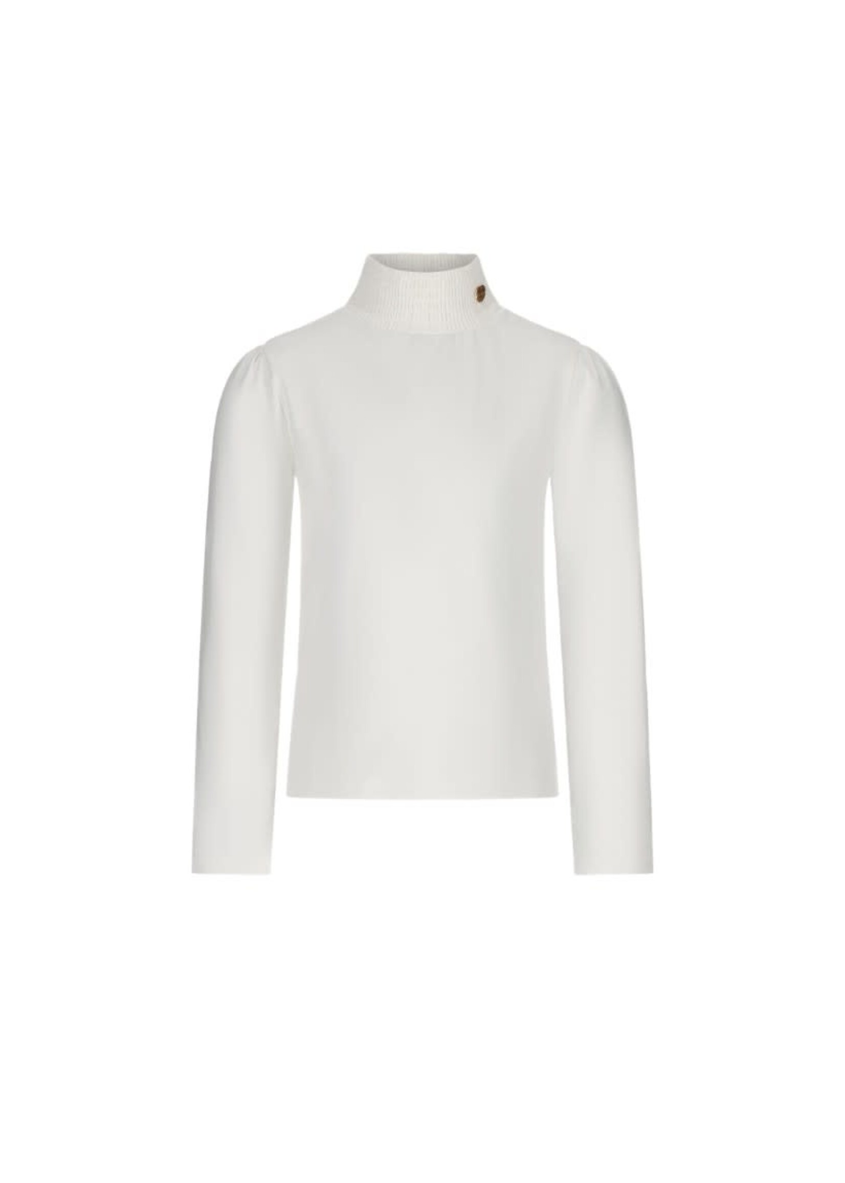 Le Chic Le Chic NOUCHKA smocked collar T-shirt C511-5460 Off White