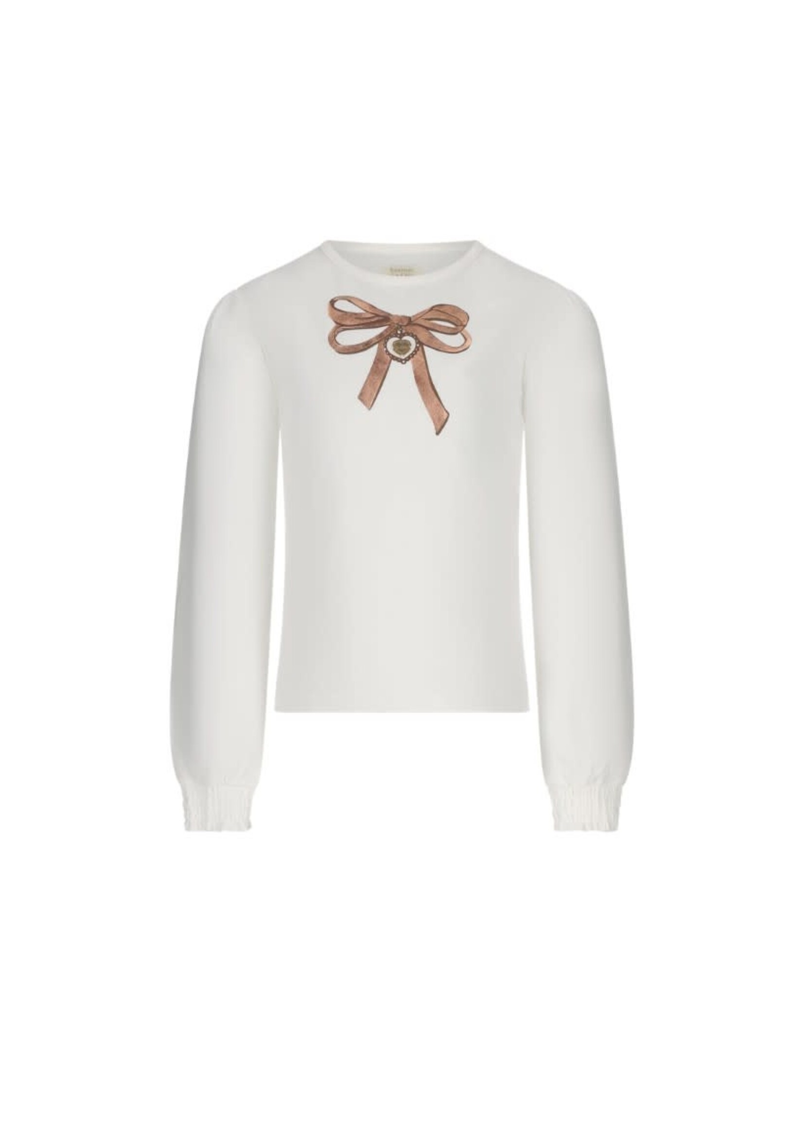 Le Chic Le Chic NONSY bow-print T-shirt C511-5465 Off White