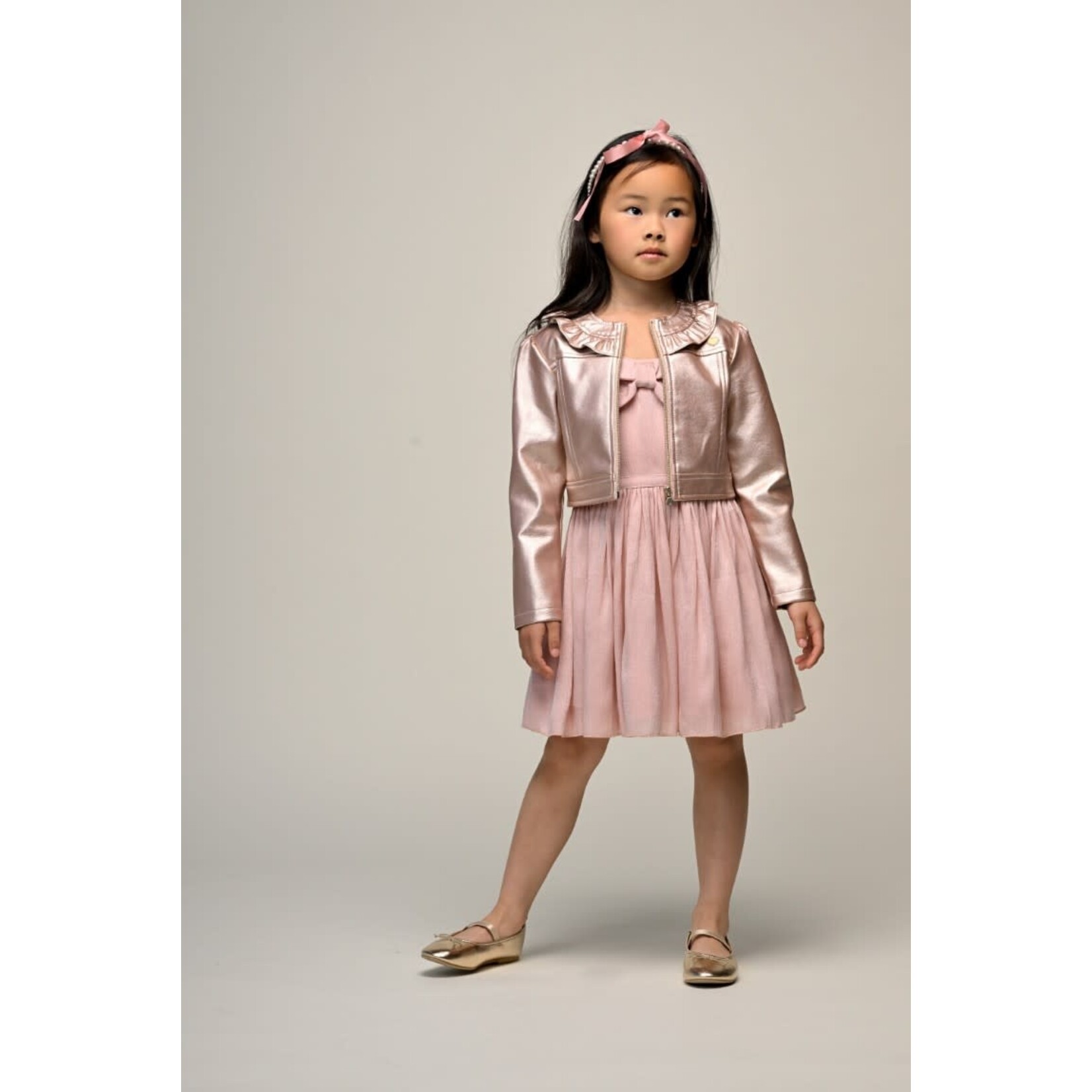 Le Chic Le Chic STRAP big bow spring dress C511-5810 Pink Symphony